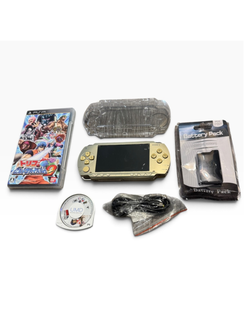 Sony PSP 1000 Handheld Video Game Console Gold Bundle with Games and Accessories